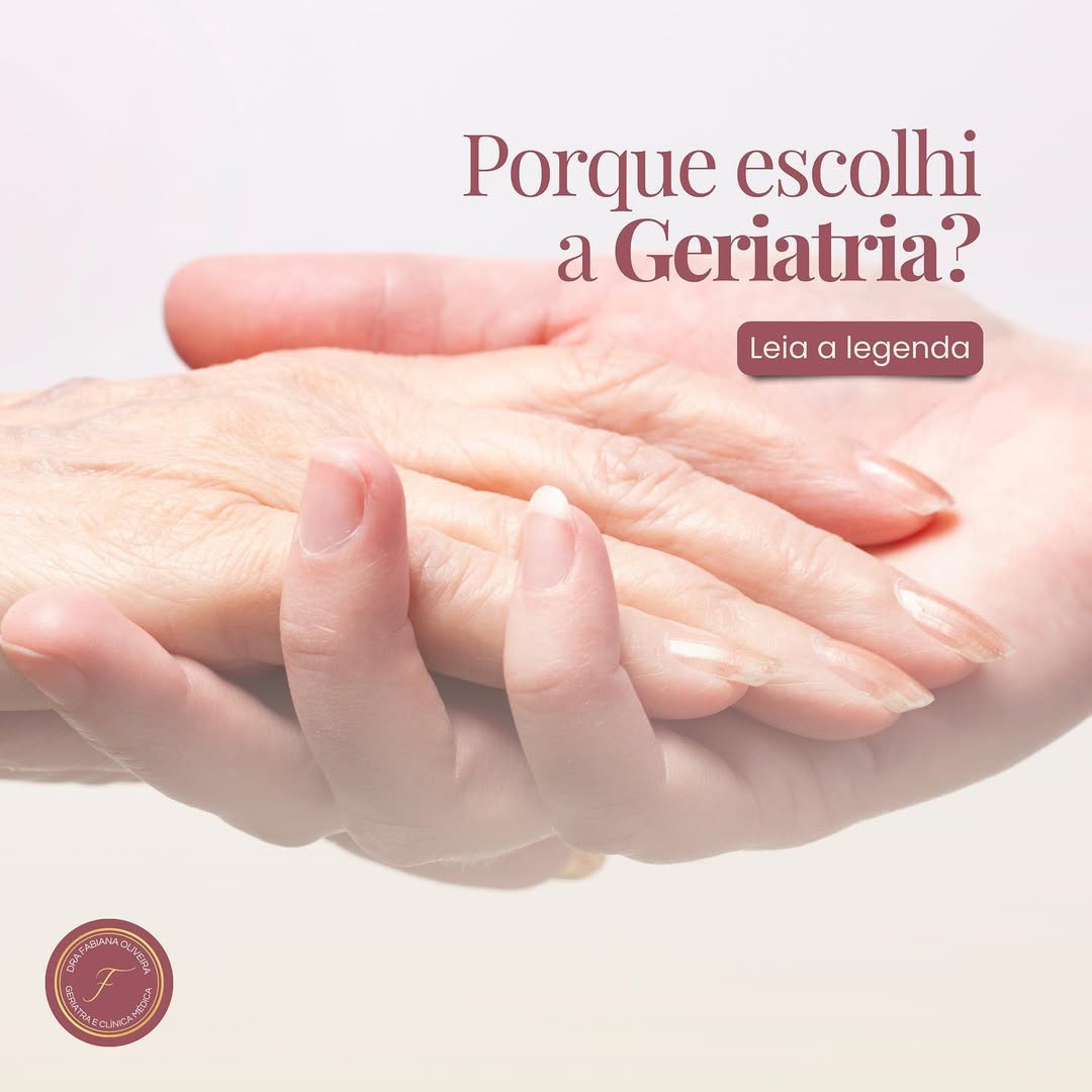 Escolhi a geriatria porque acredito que a saúde e o bem-estar dos idosos são fundamentais.Como g